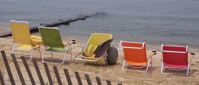 beach chairs at Cape Charles